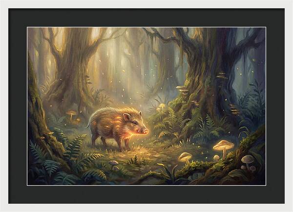 Pygmy Hog In Enchanted Forest