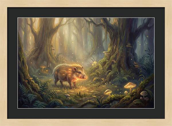 Pygmy Hog In Enchanted Forest