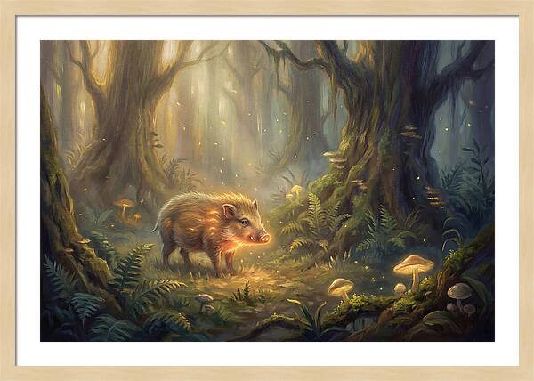 Pygmy Hog In Enchanted Forest