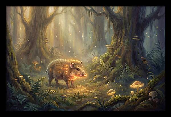 Pygmy Hog In Enchanted Forest
