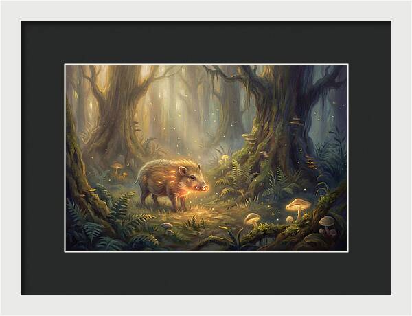 Pygmy Hog In Enchanted Forest