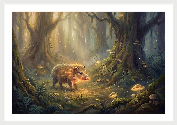 Pygmy Hog In Enchanted Forest