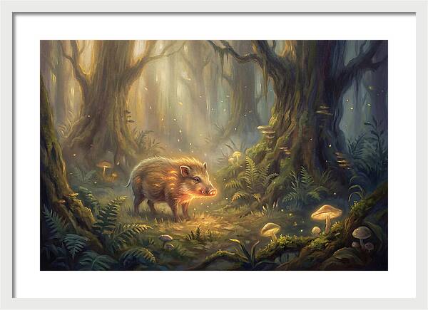 Pygmy Hog In Enchanted Forest