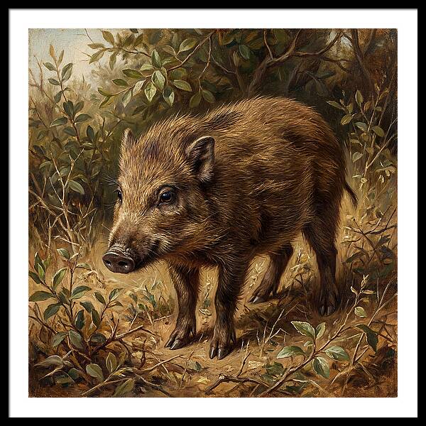 Pygmy Hog In Natural Habitat
