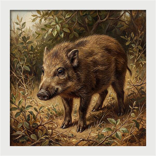 Pygmy Hog In Natural Habitat