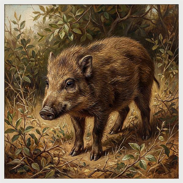 Pygmy Hog In Natural Habitat