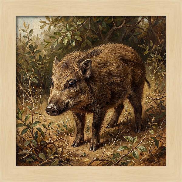 Pygmy Hog In Natural Habitat