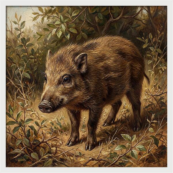 Pygmy Hog In Natural Habitat