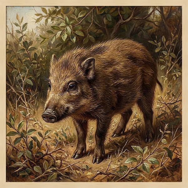 Pygmy Hog In Natural Habitat