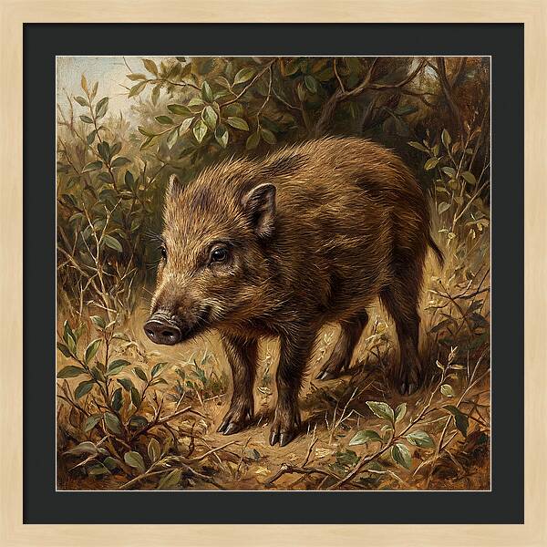 Pygmy Hog In Natural Habitat
