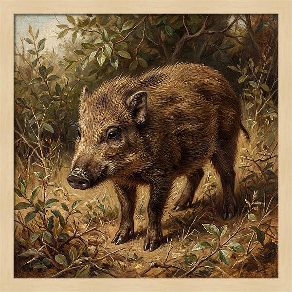 Pygmy Hog In Natural Habitat