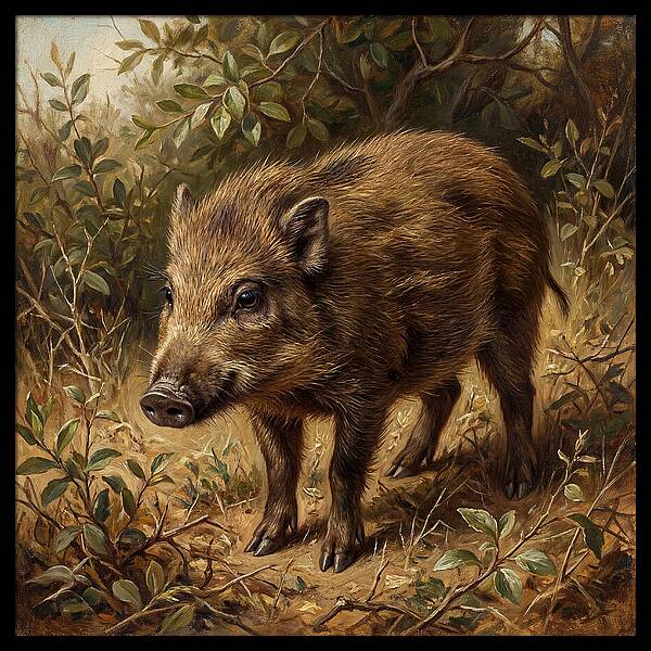 Pygmy Hog In Natural Habitat