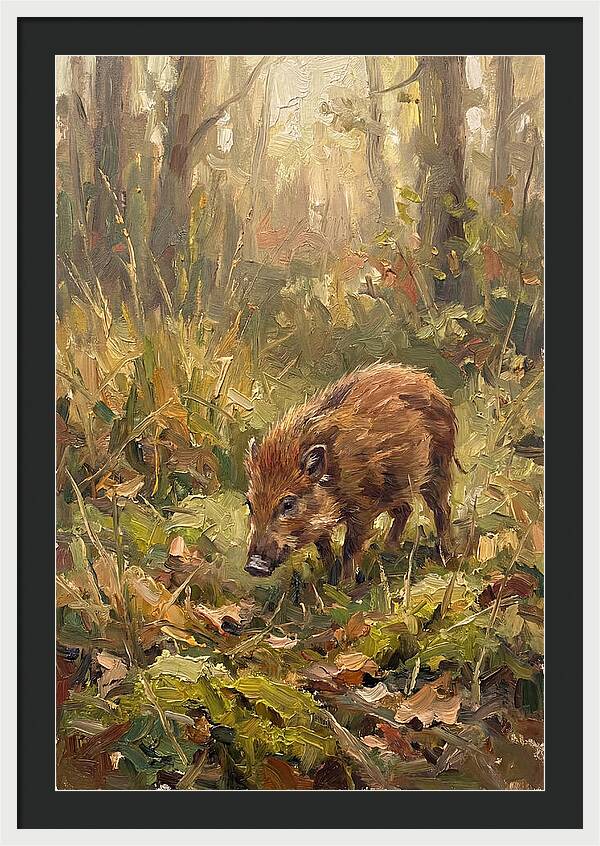 Pygmy Hog In The Forest