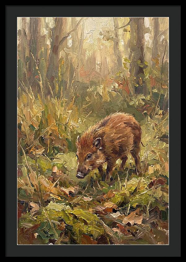 Pygmy Hog In The Forest