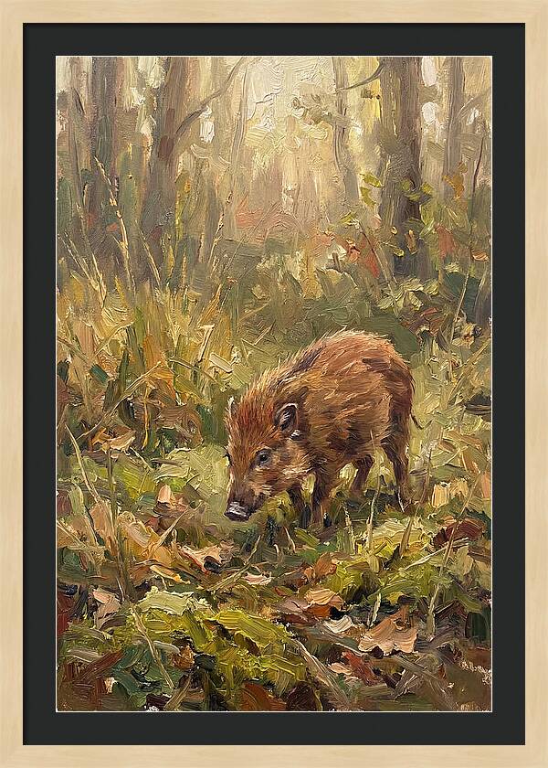 Pygmy Hog In The Forest