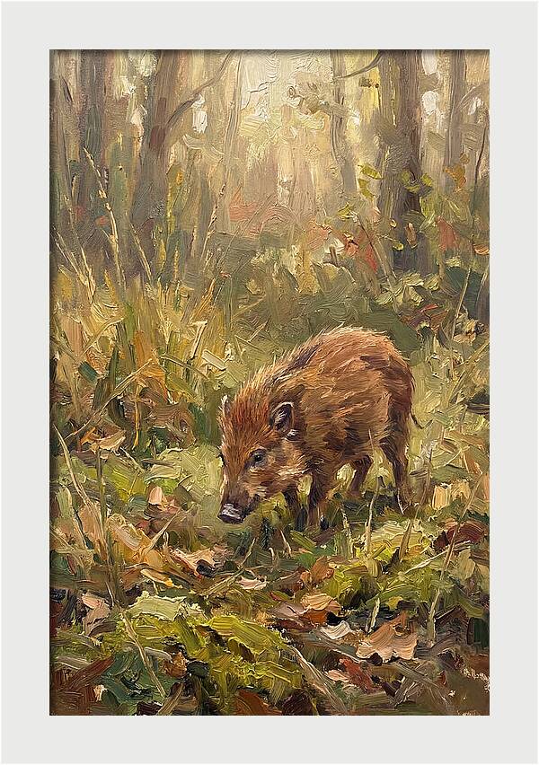 Pygmy Hog In The Forest