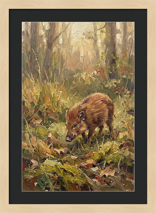 Pygmy Hog In The Forest