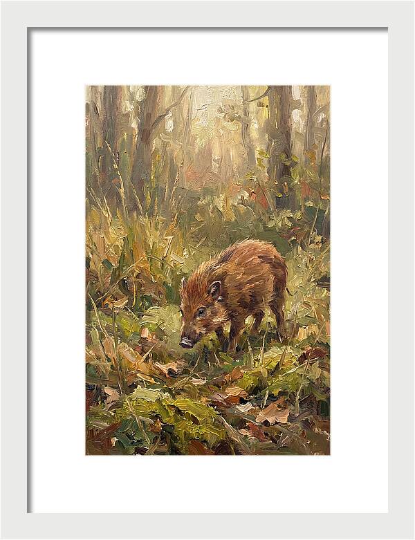 Pygmy Hog In The Forest