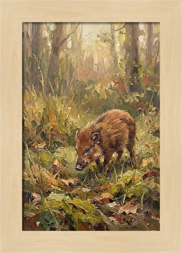 Pygmy Hog In The Forest