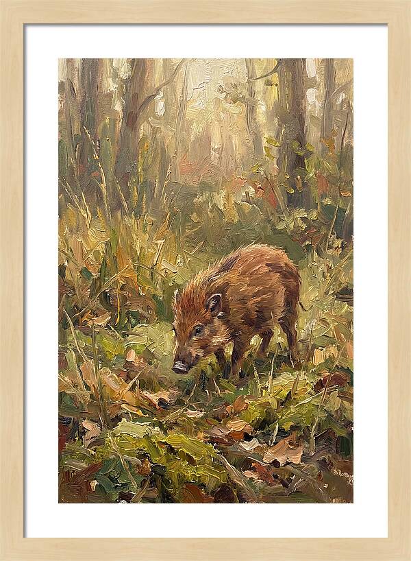 Pygmy Hog In The Forest