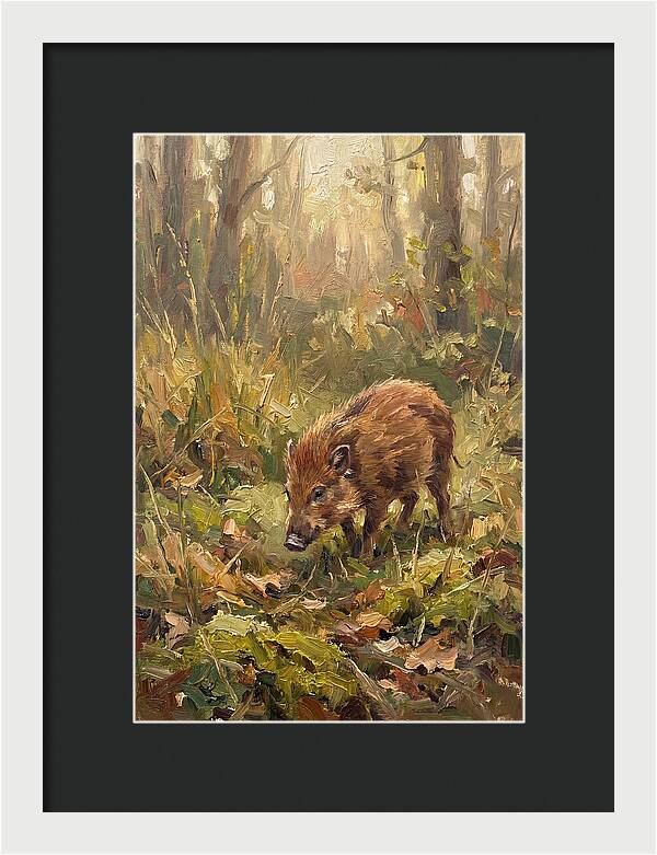 Pygmy Hog In The Forest