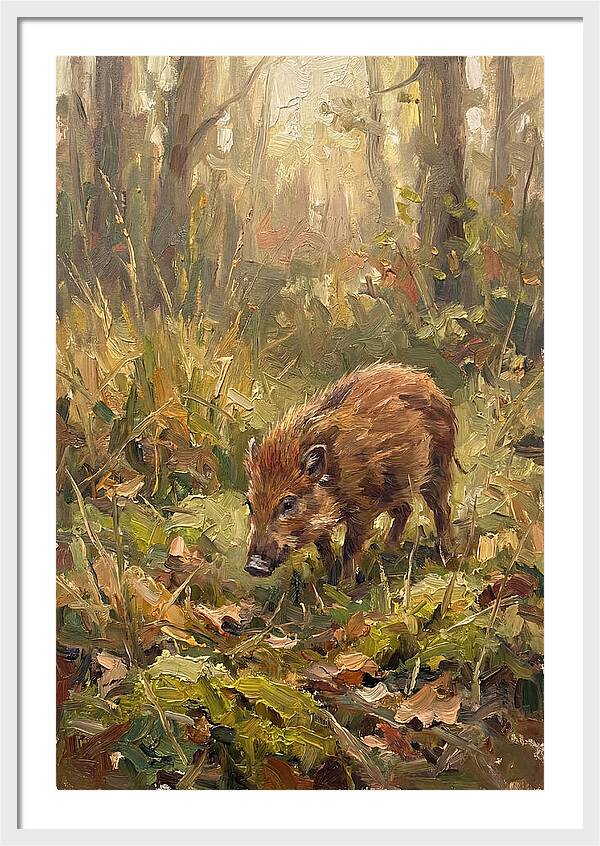 Pygmy Hog In The Forest
