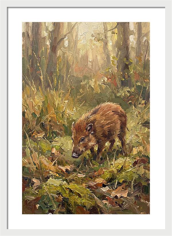 Pygmy Hog In The Forest