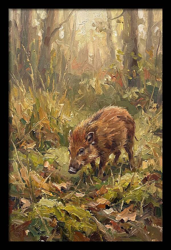 Pygmy Hog In The Forest