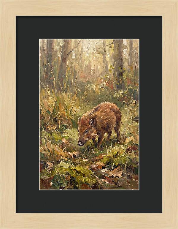 Pygmy Hog In The Forest
