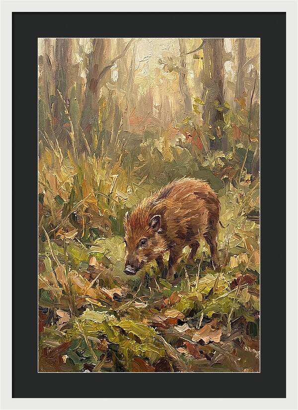 Pygmy Hog In The Forest