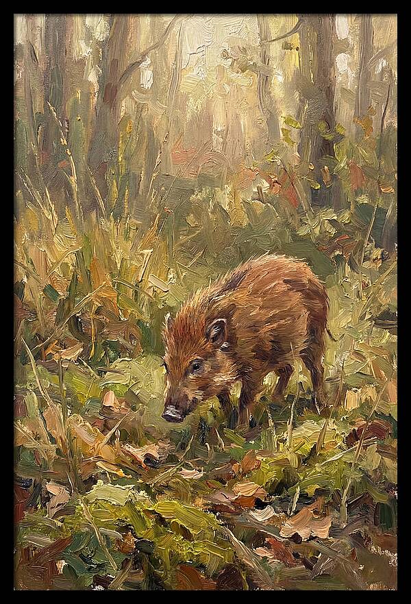 Pygmy Hog In The Forest