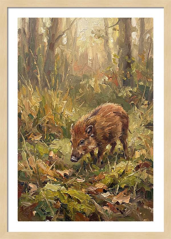 Pygmy Hog In The Forest