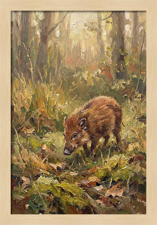 Pygmy Hog In The Forest
