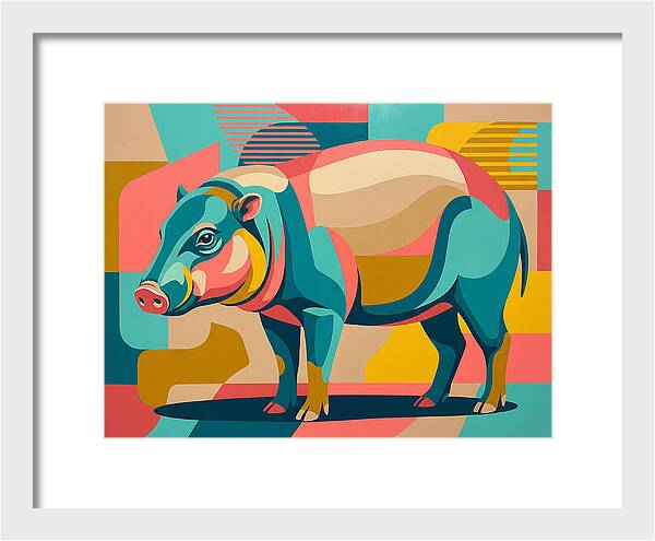 Pygmy Hog In Vibrant Colors