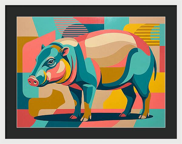 Pygmy Hog In Vibrant Colors