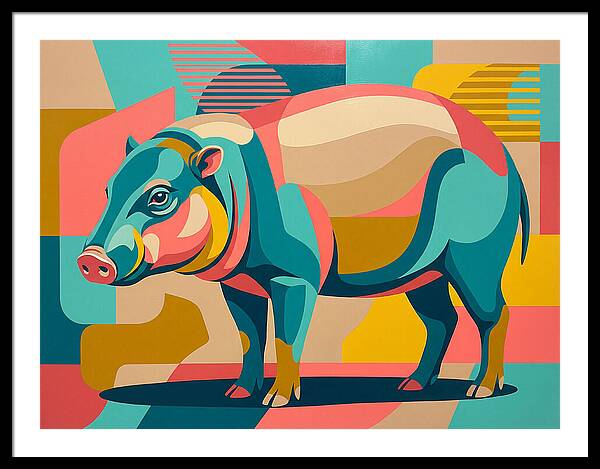Pygmy Hog In Vibrant Colors