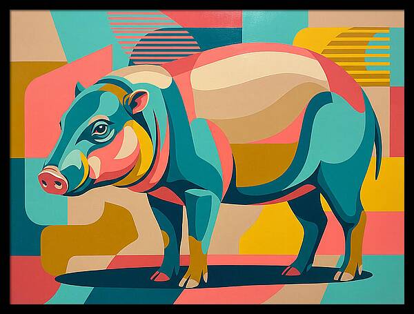 Pygmy Hog In Vibrant Colors