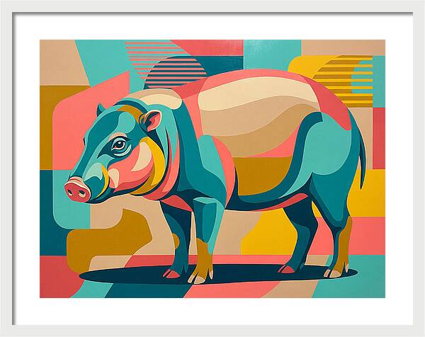 Pygmy Hog In Vibrant Colors