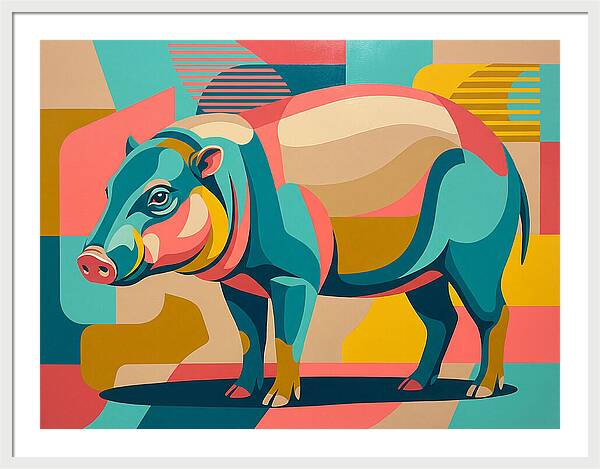 Pygmy Hog In Vibrant Colors