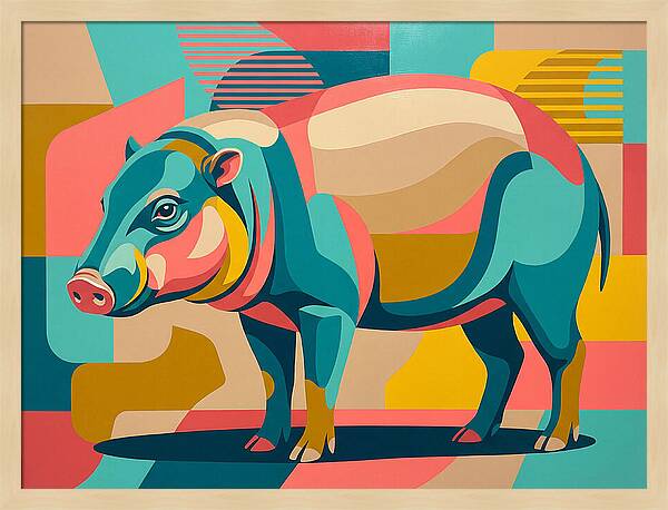 Pygmy Hog In Vibrant Colors
