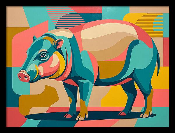 Pygmy Hog In Vibrant Colors