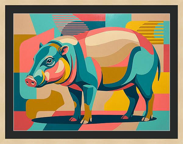 Pygmy Hog In Vibrant Colors