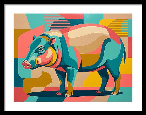 Pygmy Hog In Vibrant Colors