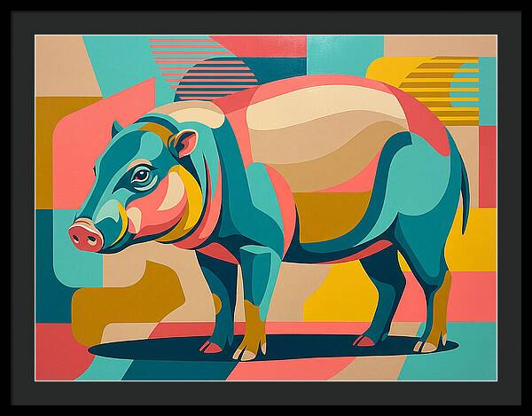 Pygmy Hog In Vibrant Colors