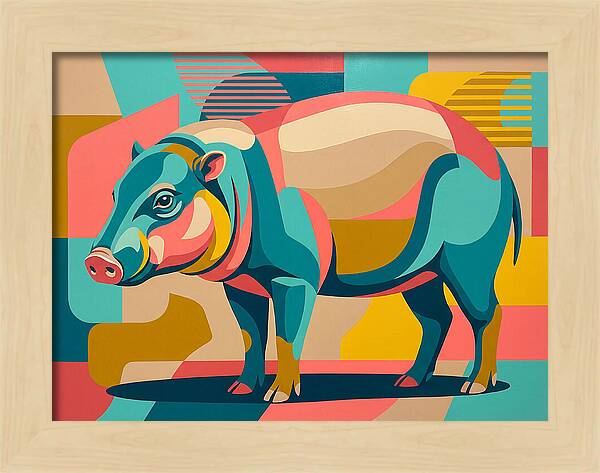 Pygmy Hog In Vibrant Colors