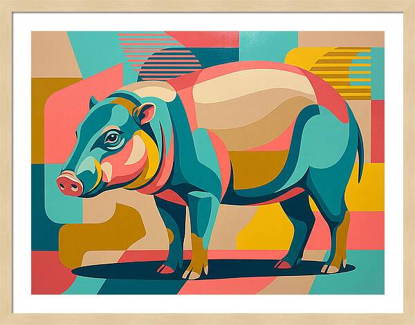 Pygmy Hog In Vibrant Colors