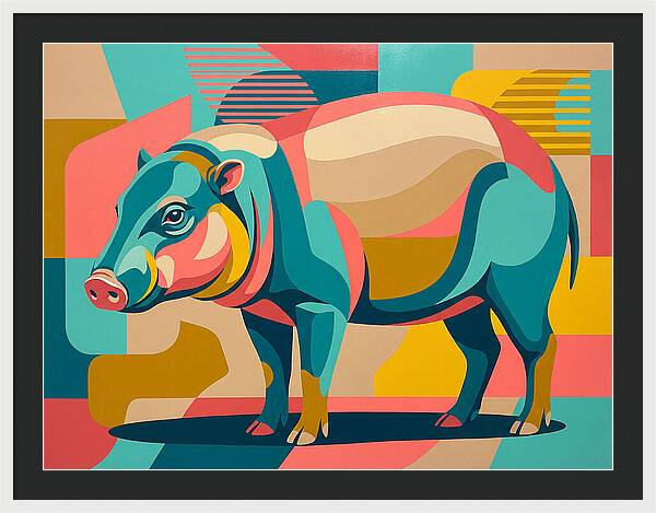 Pygmy Hog In Vibrant Colors