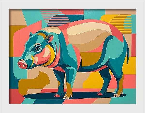 Pygmy Hog In Vibrant Colors