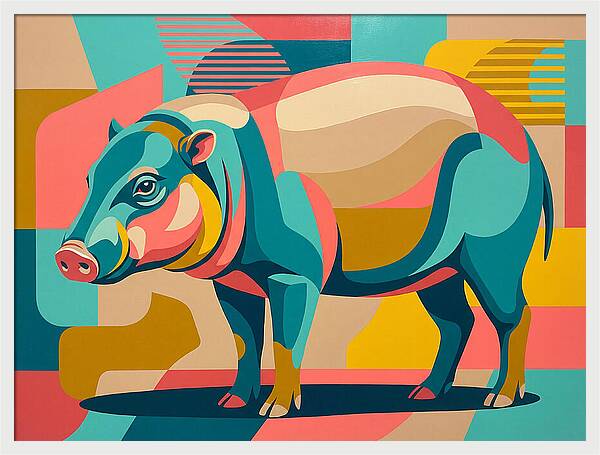 Pygmy Hog In Vibrant Colors