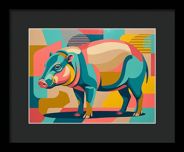 Pygmy Hog In Vibrant Colors